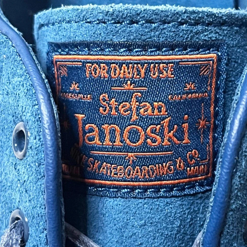 Nike SB Zoom Janoski OG+ Sneakers Blue Force Campfire Orange Size 5.5 NWOT